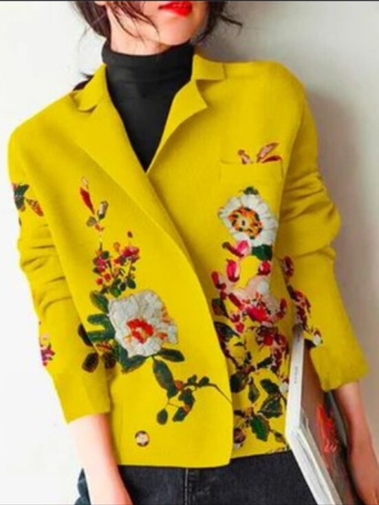 STYLEWE Sweaters - Stylewe Embroided Bohemian Cardigan Sweater Blazer Academia